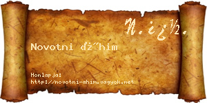 Novotni Áhim névjegykártya